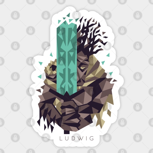 Ludwig, the Holy Blade Sticker by nahamut